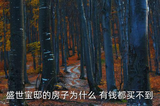 盛世寶邸的房子為什么 有錢都買不到