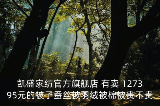 凱盛家紡，凱盛家紡官方旗艦店 有賣 127395元的被子蠶絲被羽絨被棉被貴不貴