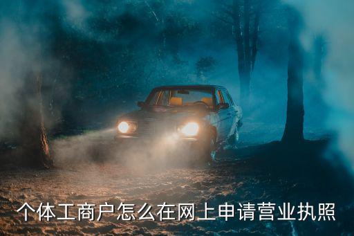 個(gè)體工商戶怎么在網(wǎng)上申請(qǐng)營(yíng)業(yè)執(zhí)照