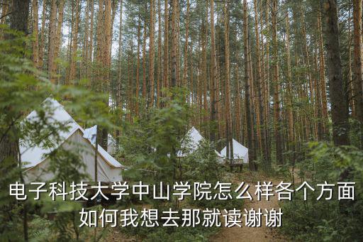 電子科技大學中山學院怎么樣各個方面如何我想去那就讀謝謝