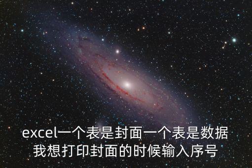 excel一個表是封面一個表是數據我想打印封面的時候輸入序號