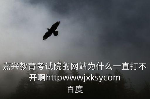 嘉興教育考試院的網站為什么一直打不開啊httpwwwjxksycom百度