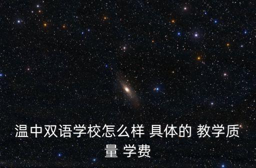 溫中雙語學校怎么樣 具體的 教學質量 學費