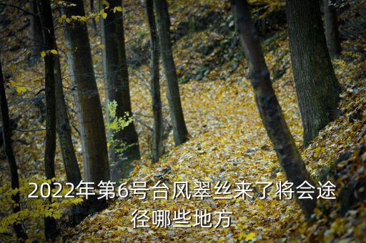 2022年第6號臺(tái)風(fēng)翠絲來了將會(huì)途徑哪些地方