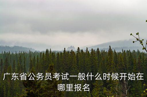 廣東省公務員考試一般什么時候開始在哪里報名