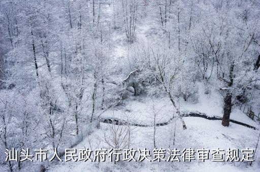 汕頭市人民政府行政決策法律審查規定