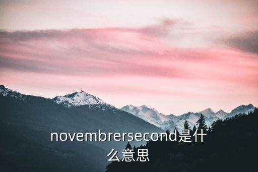 novembrersecond是什么意思