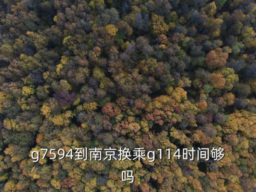 g7594到南京換乘g114時間夠嗎