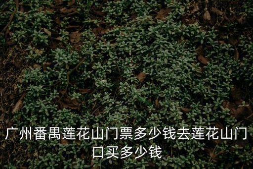 廣州蓮花山旅游區，廣州市番禺區蓮花山