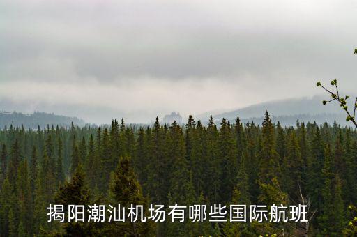 揭陽潮汕機場有哪些國際航班