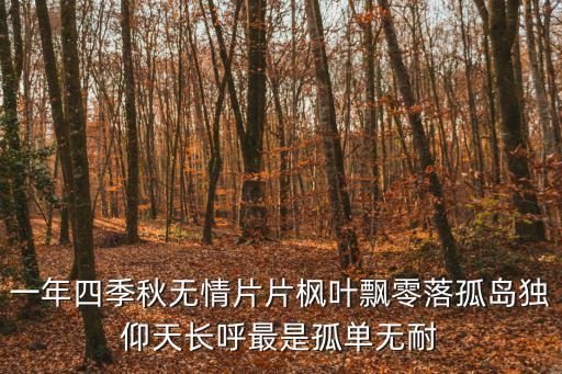 一年四季秋無情片片楓葉飄零落孤島獨仰天長呼最是孤單無耐