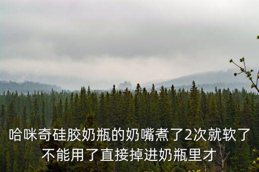 哈咪奇，哈咪奇硅膠奶瓶的奶嘴煮了2次就軟了不能用了直接掉進奶瓶里才
