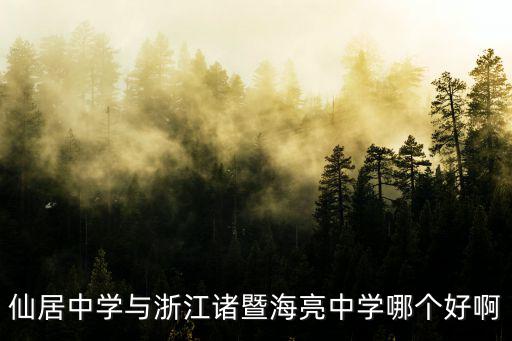 仙居中學與浙江諸暨海亮中學哪個好啊