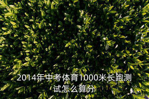 2014年中考體育1000米長跑測試怎么算分