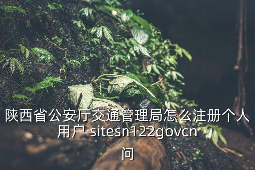 陜西省公安廳交通管理局怎么注冊個人用戶 sitesn122govcn問