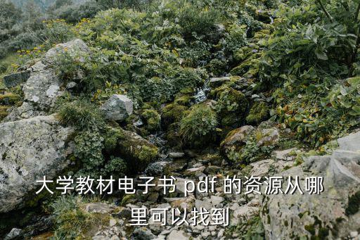 大學教材電子書 pdf 的資源從哪里可以找到