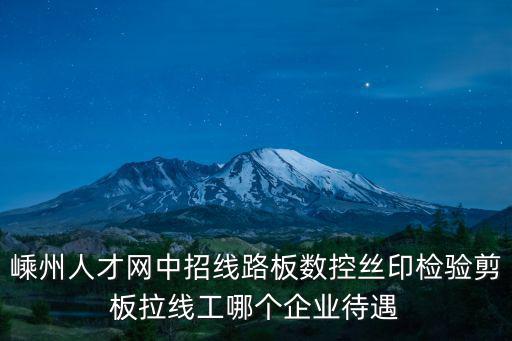 嵊州人才網中招線路板數控絲印檢驗剪板拉線工哪個企業待遇