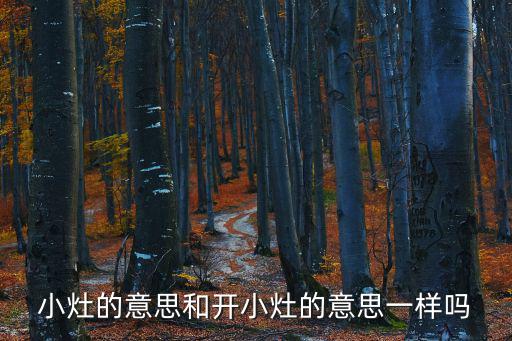 小灶的意思和開小灶的意思一樣嗎