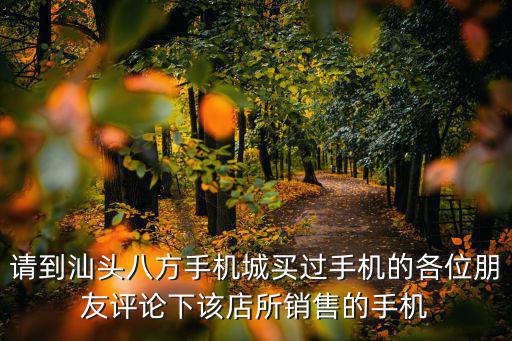 請到汕頭八方手機城買過手機的各位朋友評論下該店所銷售的手機