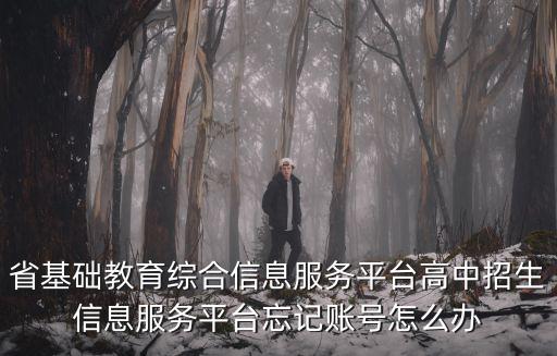 省基礎(chǔ)教育綜合信息服務平臺高中招生信息服務平臺忘記賬號怎么辦