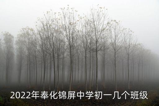 2022年奉化錦屏中學初一幾個班級