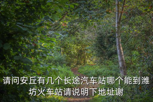 請問安丘有幾個長途汽車站哪個能到濰坊火車站請說明下地址謝