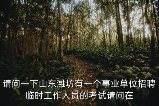 濰坊人事考試中心官網(wǎng)，請問一下山東濰坊有一個事業(yè)單位招聘臨時工作人員的考試請問在