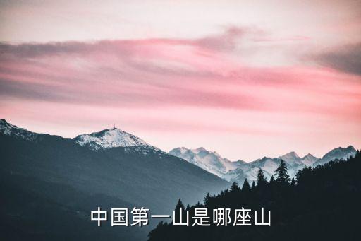 第一山，有誰知道天下第一山是