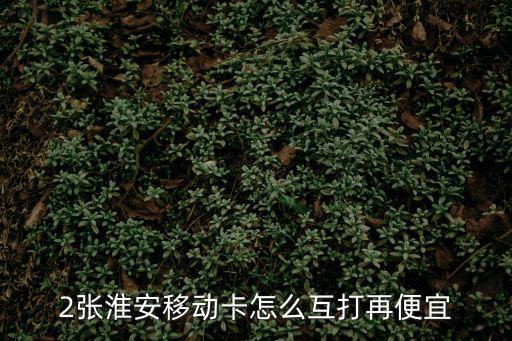 2張淮安移動卡怎么互打再便宜