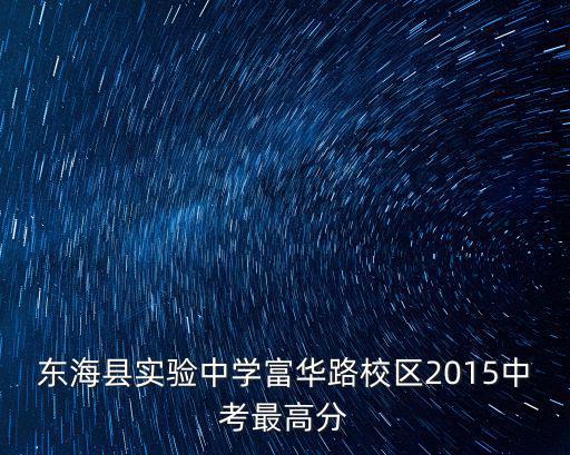 東海縣實(shí)驗(yàn)中學(xué)富華路校區(qū)2015中考最高分