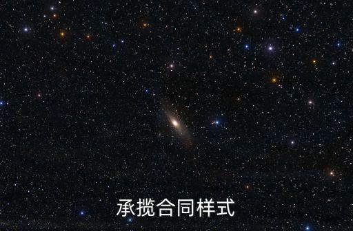 承攬合同樣式