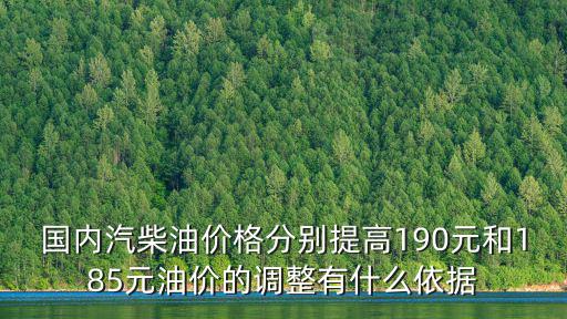 國內(nèi)汽柴油價格分別提高190元和185元油價的調(diào)整有什么依據(jù)