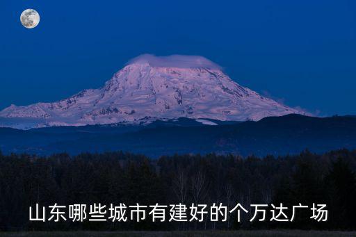 山東哪些城市有建好的個萬達廣場