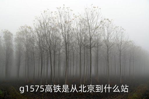 g1575高鐵是從北京到什么站
