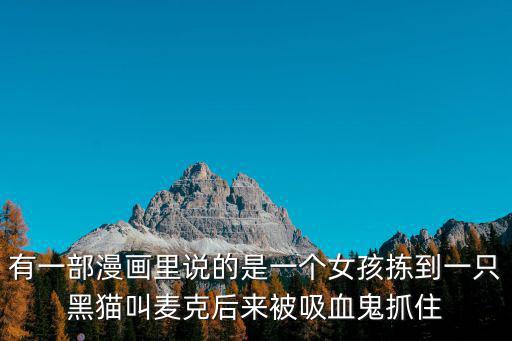有一部漫畫里說的是一個女孩揀到一只黑貓叫麥克后來被吸血鬼抓住