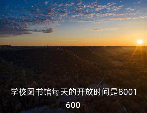 學校圖書館每天的開放時間是8001600