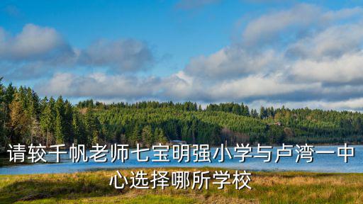 請較千帆老師七寶明強小學與盧灣一中心選擇哪所學校