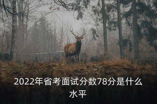 2022年省考面試分數78分是什么水平
