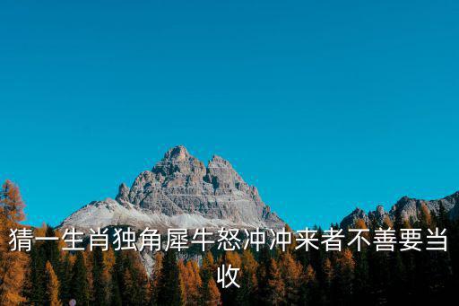 獨角犀牛，猜一生肖獨角犀牛怒沖沖來者不善要當收