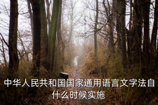 語言文字法，2000年10月頒布的中華人民共和國國家通用語言文字法所稱的我