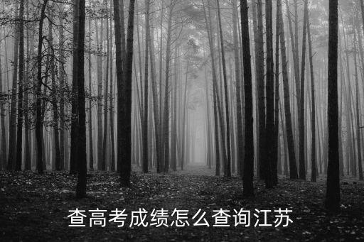 查高考成績怎么查詢江蘇