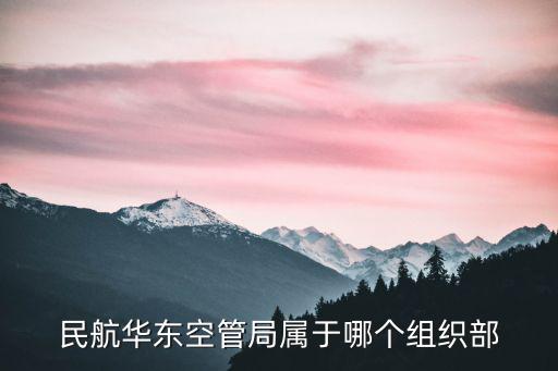 民航華東空管局屬于哪個組織部