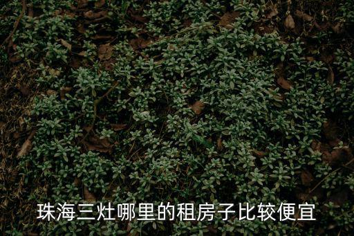 珠海三灶哪里的租房子比較便宜