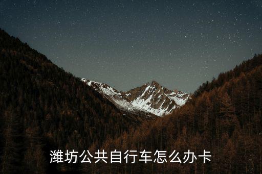 濰坊公共自行車，濰坊公共自行車app名字是什么