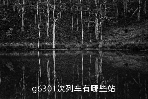 g6301，g6301次列車有哪些站