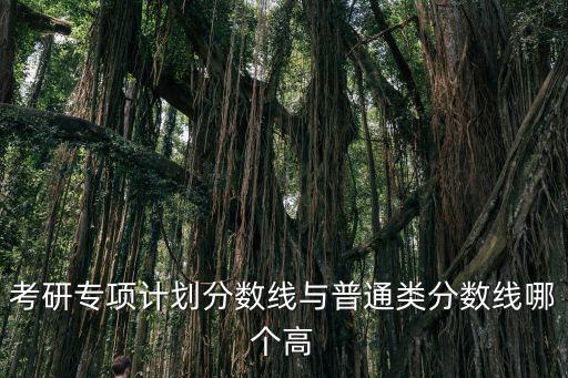 考研專項計劃分數線與普通類分數線哪個高