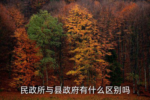 民政所與縣政府有什么區(qū)別嗎
