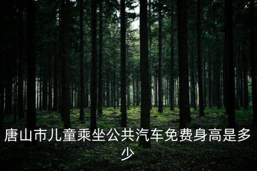 唐山市兒童乘坐公共汽車免費身高是多少