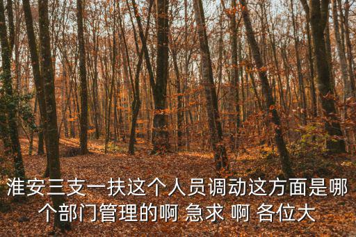 淮安三支一扶這個人員調動這方面是哪個部門管理的啊 急求 啊 各位大