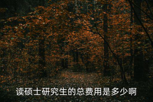 讀碩士研究生的總費用是多少啊